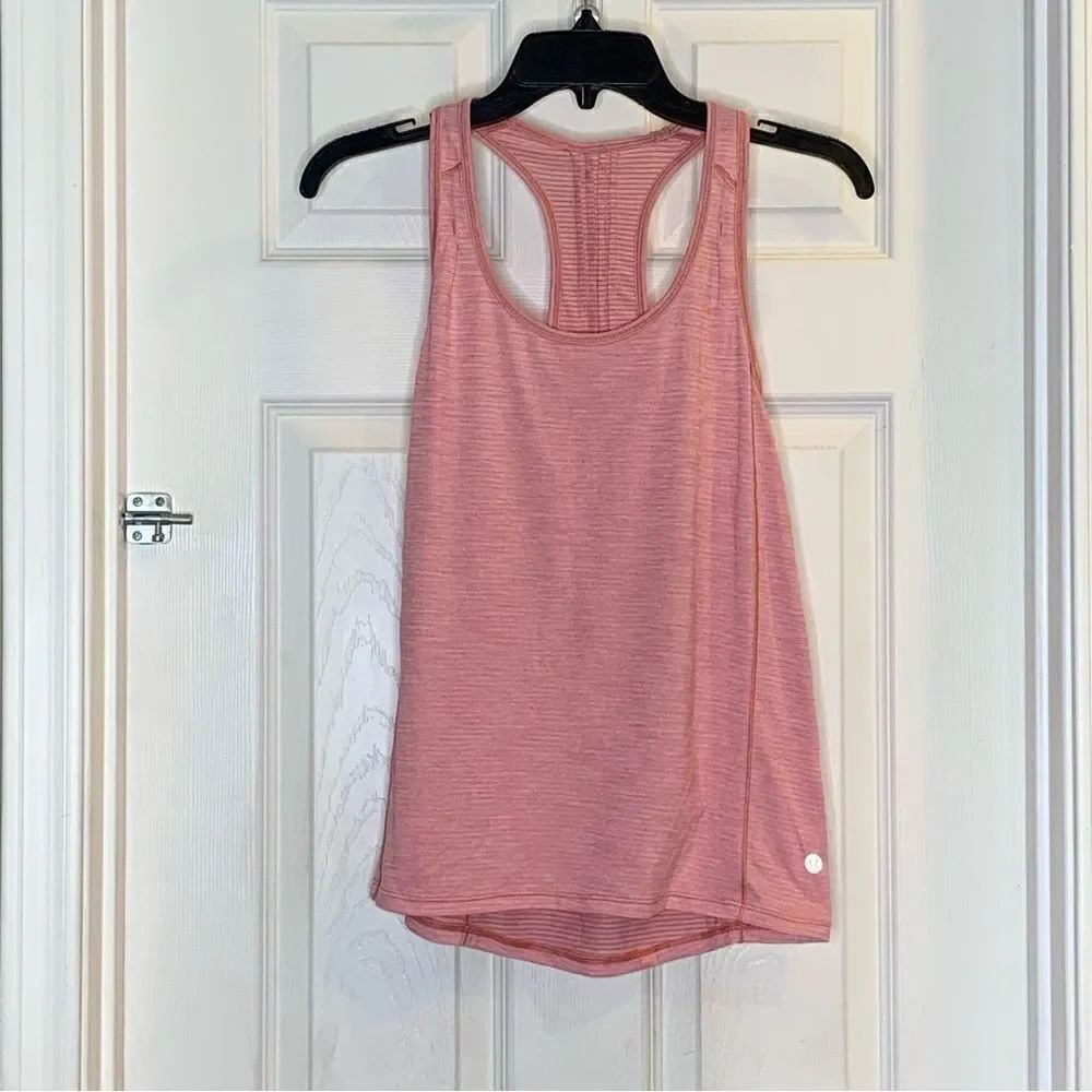 Lululemon Hotwave Tank top Heathered Yum Yum Pink Size 4